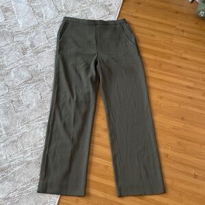 Babaton Khaki Elastic-Waist Pants
